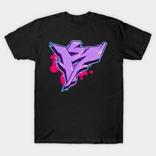 Letter K - Graffiti Street Art Style T-Shirt